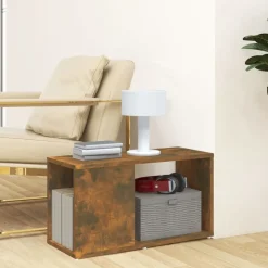 vidaXL Tv-meubel 60x24x32 cm bewerkt hout gerookt eikenkleurig