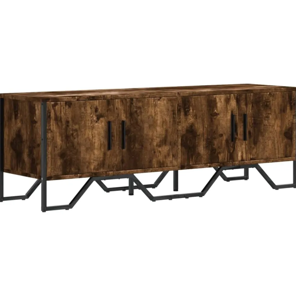 vidaXL Tv-meubel 122x34x41 cm bewerkt hout gerookt eikenkleurig
