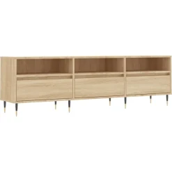 vidaXL Tv-meubel 150x30x44,5 cm bewerkt hout sonoma eikenkleurig