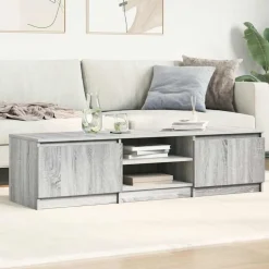 vidaXL Tv-meubel 140x40x35,5 cm bewerkt hout grijs sonoma eikenkleurig