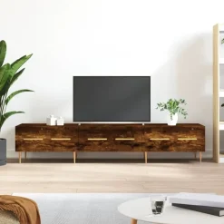 vidaXL Tv-meubel 150x36x30 cm bewerkt hout gerookt eikenkleurig