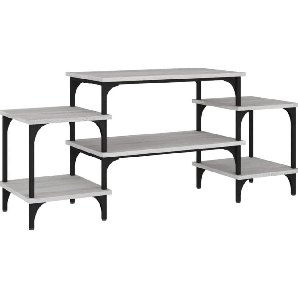 vidaXL Tv-meubel 117x35x52 cm bewerkt hout grijs sonoma eikenkleurig