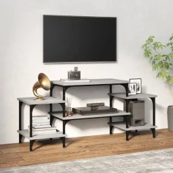 vidaXL Tv-meubel 117x35x52 cm bewerkt hout grijs sonoma eikenkleurig