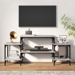 vidaXL Tv-meubel 117x35x52 cm bewerkt hout grijs sonoma eikenkleurig