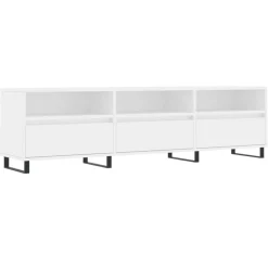 vidaXL Tv-meubel 150x30x44,5 cm bewerkt hout wit