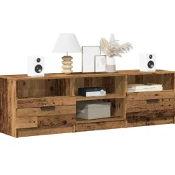 vidaXL Tv-meubel 150x33,5x45 cm bewerkt hout oud houtkleurig