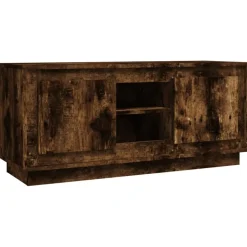 vidaXL Tv-meubel 102x35x45 cm bewerkt hout gerookt eikenkleurig