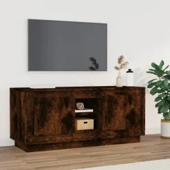 vidaXL Tv-meubel 102x35x45 cm bewerkt hout gerookt eikenkleurig