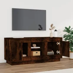 vidaXL Tv-meubel 102x35x45 cm bewerkt hout gerookt eikenkleurig