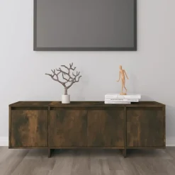 vidaXL Tv-meubel 120x30x40,5 cm bewerkt hout gerookt eikenkleurig