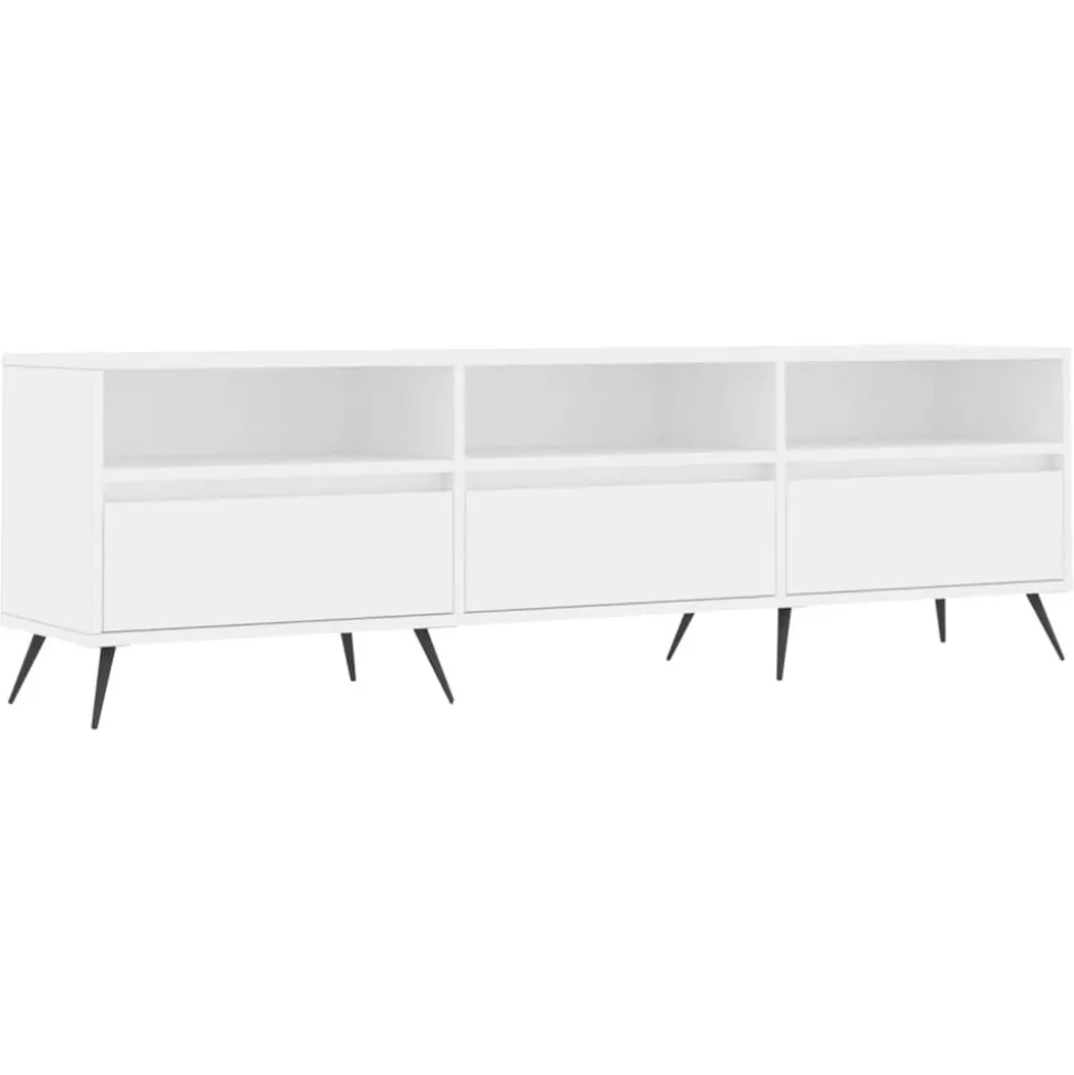 vidaXL Tv-meubel 150x30x44,5 cm bewerkt hout wit