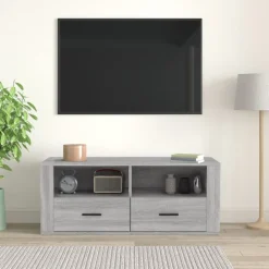 vidaXL Tv-meubel 100x35x40 cm bewerkt hout grijs sonoma eikenkleurig