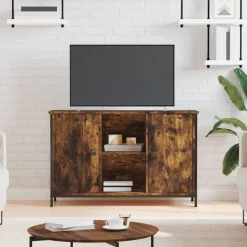vidaXL Tv-meubel 100x35x65 cm bewerkt hout gerookt eikenkleurig