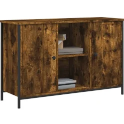 vidaXL Tv-meubel 100x35x65 cm bewerkt hout gerookt eikenkleurig