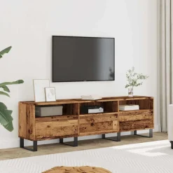 vidaXL Tv-meubel 150x30x44,5 cm bewerkt hout oud houtkleurig