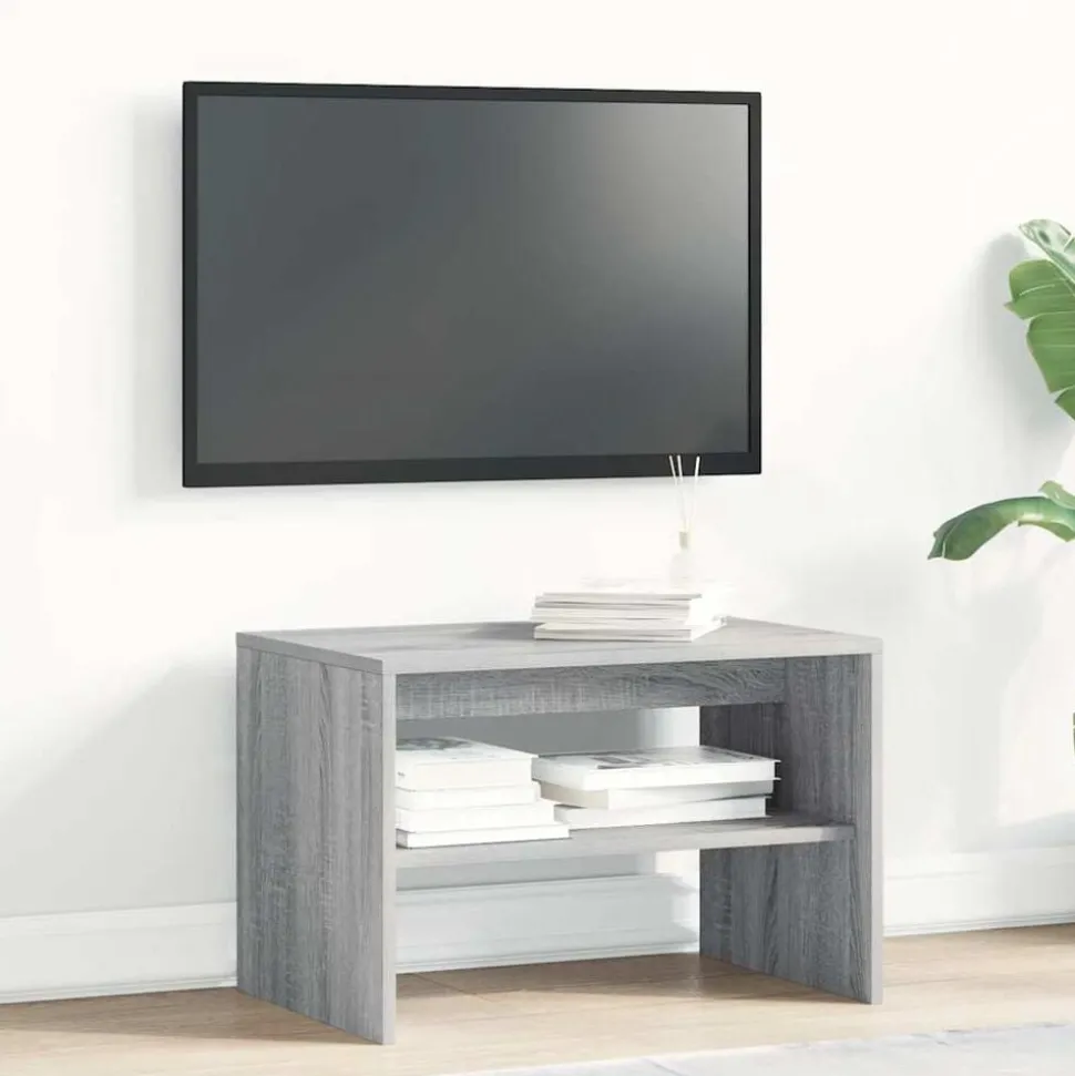 vidaXL Tv-meubel 60x40x40 cm bewerkt hout grijs sonoma eikenkleurig