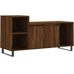 vidaXL Tv-meubel 100x35x55 cm bewerkt hout bruin eikenkleur