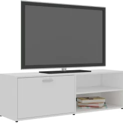 vidaXL Tv-meubel 120x34x37 cm bewerkt hout wit