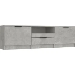 vidaXL Tv-meubel 140x35x40 cm bewerkt hout betongrijs