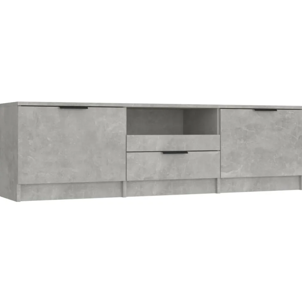 vidaXL Tv-meubel 140x35x40 cm bewerkt hout betongrijs