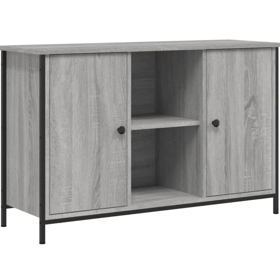 vidaXL Tv-meubel 100x35x65 cm bewerkt hout grijs sonoma eikenkleurig
