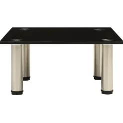 vidaXL Tv-meubel 40x35x17 cm gehard glas zwart