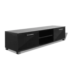 vidaXL Tv-meubel 120x40,5x35 cm hoogglans zwart