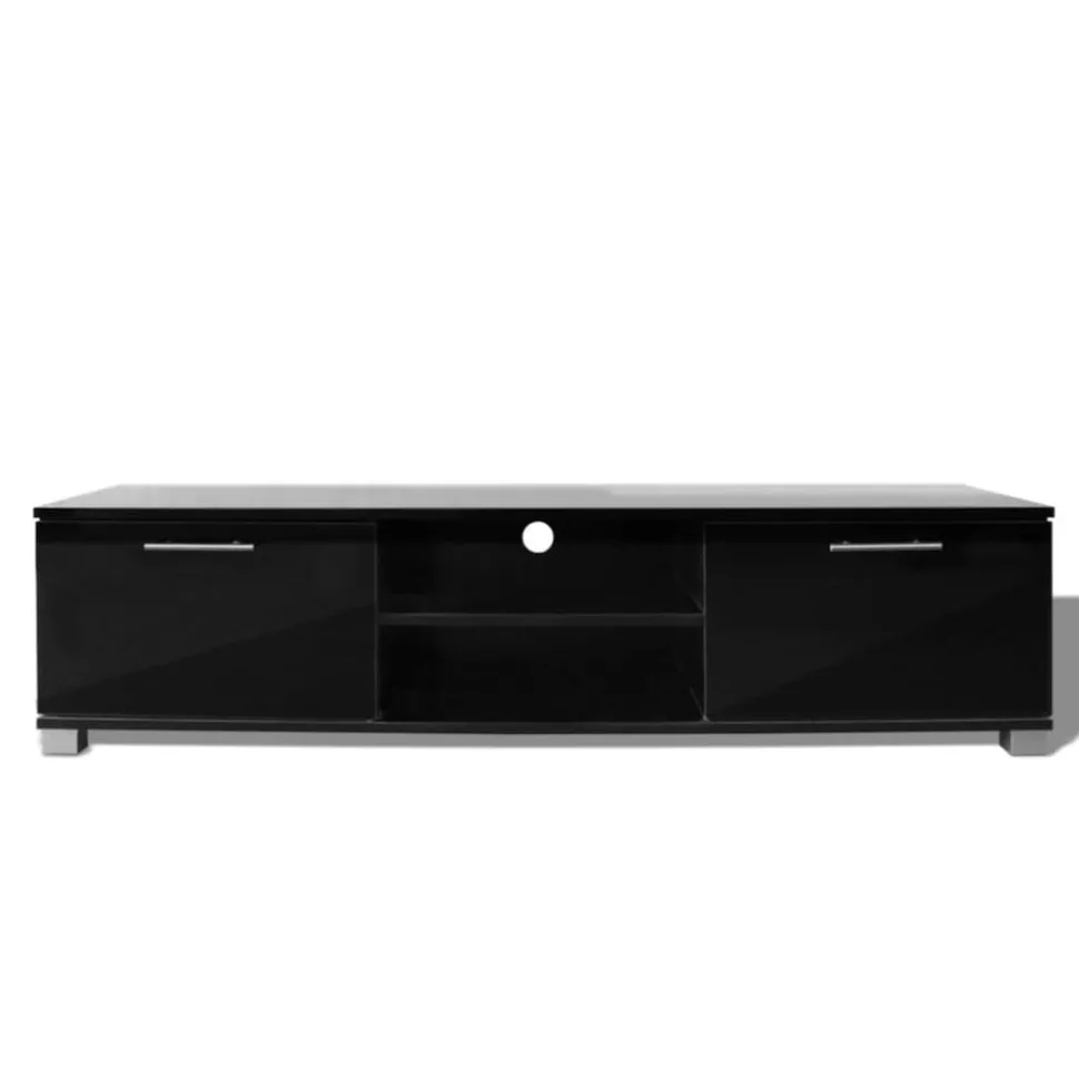 vidaXL Tv-meubel 120x40,5x35 cm hoogglans zwart