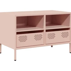 vidaXL Tv-meubel 68x39x43,5 cm koudgewalst staal roze