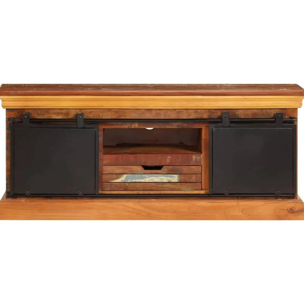 vidaXL Tv-meubel 110x30x45 cm massief gerecycled hout