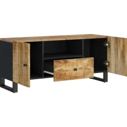 vidaXL Tv-meubel 105x33,5x46 cm massief mangohout en bewerkt hout