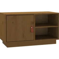 vidaXL Tv-meubel 70x34x40 cm massief grenenhout honingbruin