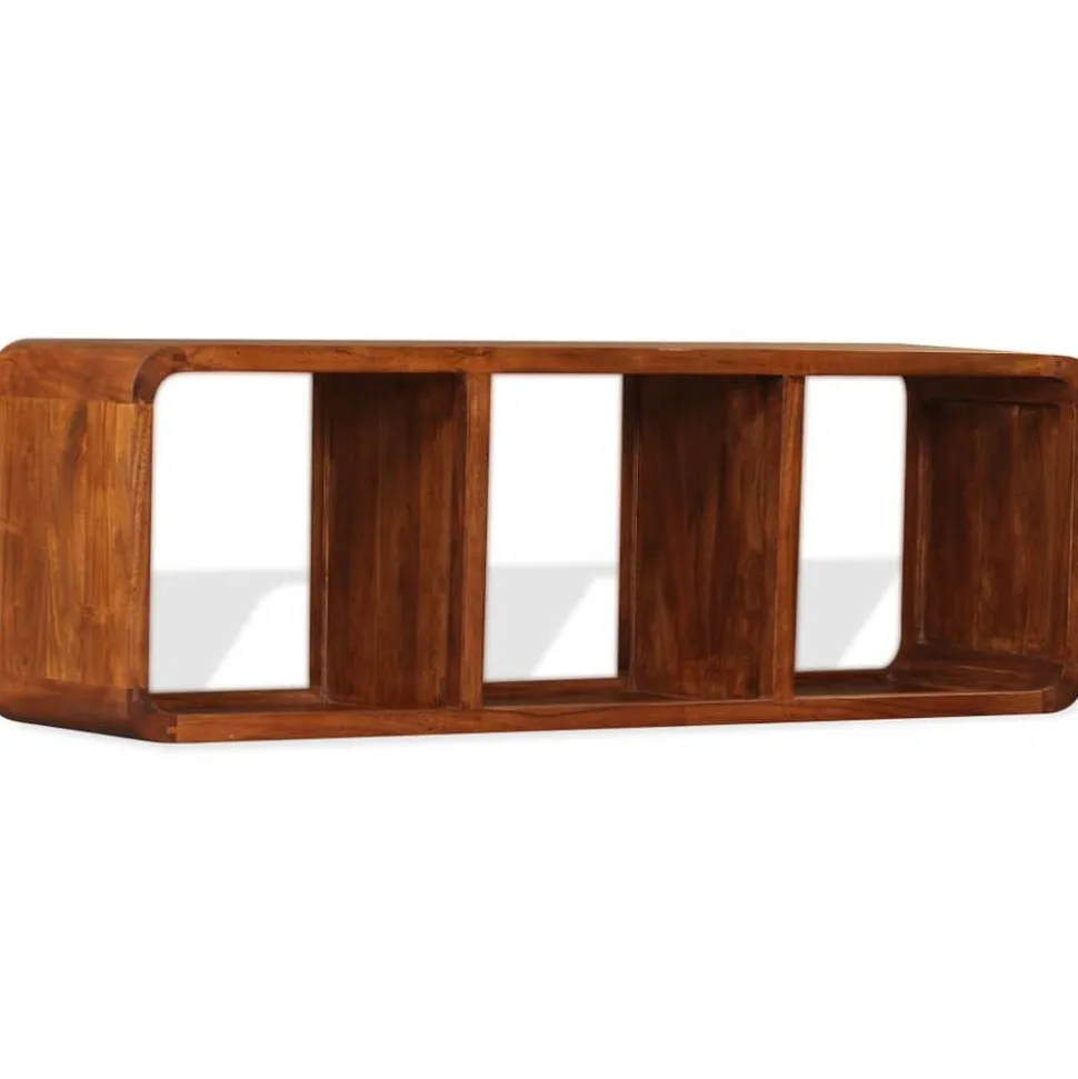 vidaXL Tv-meubel 120x30x40 cm massief hout met honingafwerking