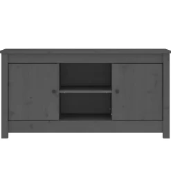 vidaXL Tv-meubel 103x36,5x52 cm massief grenenhout grijs