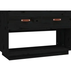 vidaXL Tv-meubel 90x40x60 cm massief grenenhout zwart