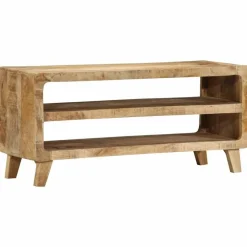 vidaXL Tv-meubel 105x46x32 cm massief ruw mangohout