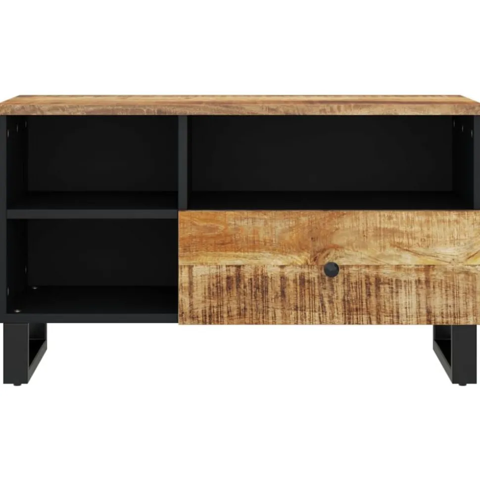 vidaXL Tv-meubel 80x33x46 cm massief mangohout en bewerkt hout