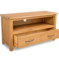 vidaXL Tv-meubel 90x35x48 cm massief eikenhout