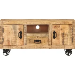 vidaXL Tv-meubel 110x30x50 cm ruw mangohout