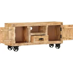 vidaXL Tv-meubel 110x30x50 cm ruw mangohout