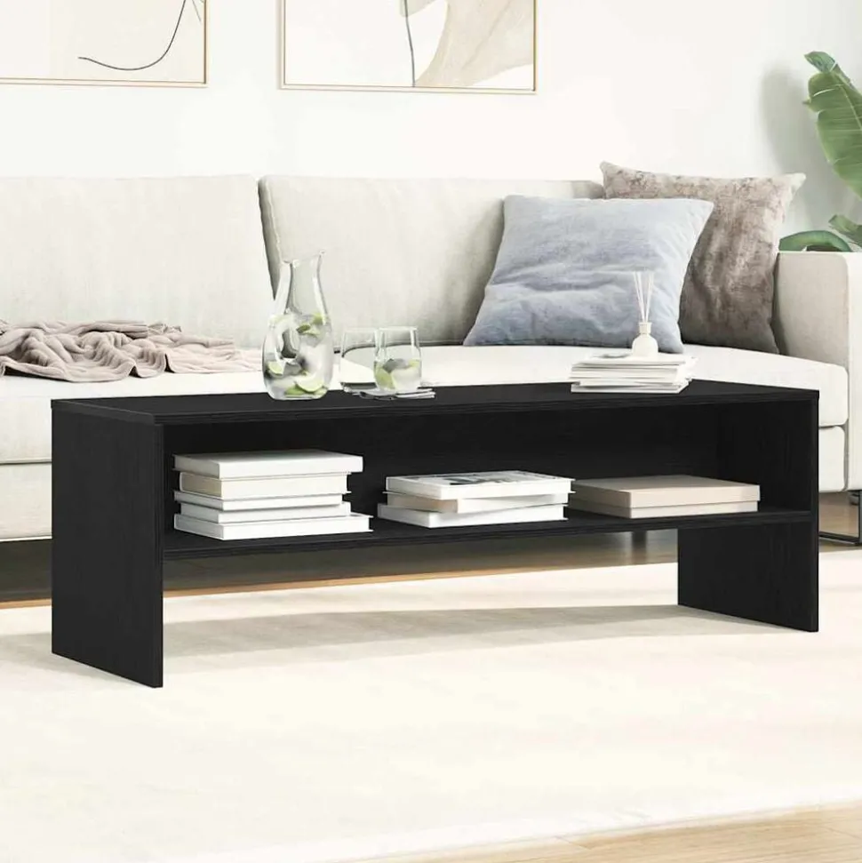 vidaXL TV-meubel 120x40x40 cm spaanplaat zwart eikenkleurig