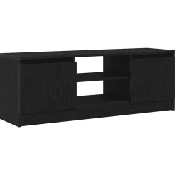 vidaXL Tv-meubel 102x30x36 cm spaanplaat zwart eikenkleurig