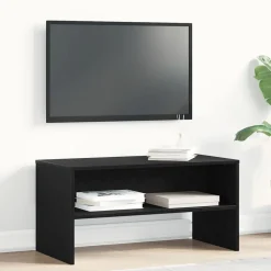 vidaXL Tv-meubel 80x40x40 cm spaanplaat zwart eikenkleurig