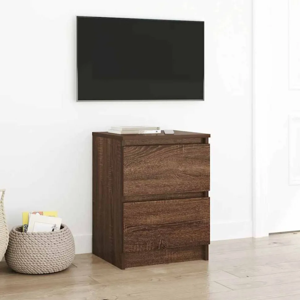 vidaXL Tv-meubel 40x35x54 cm spaanplaat bruin eikenkleurig