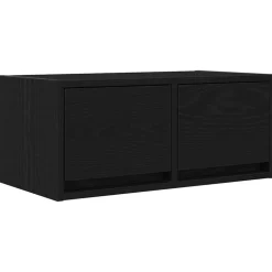 vidaXL TV-meubel 60x31x25,5 cm spaanplaat zwart eikenkleurig