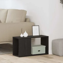 vidaXL Tv-meubel 60x24x32 cm spaanplaat zwart eikenkleurig