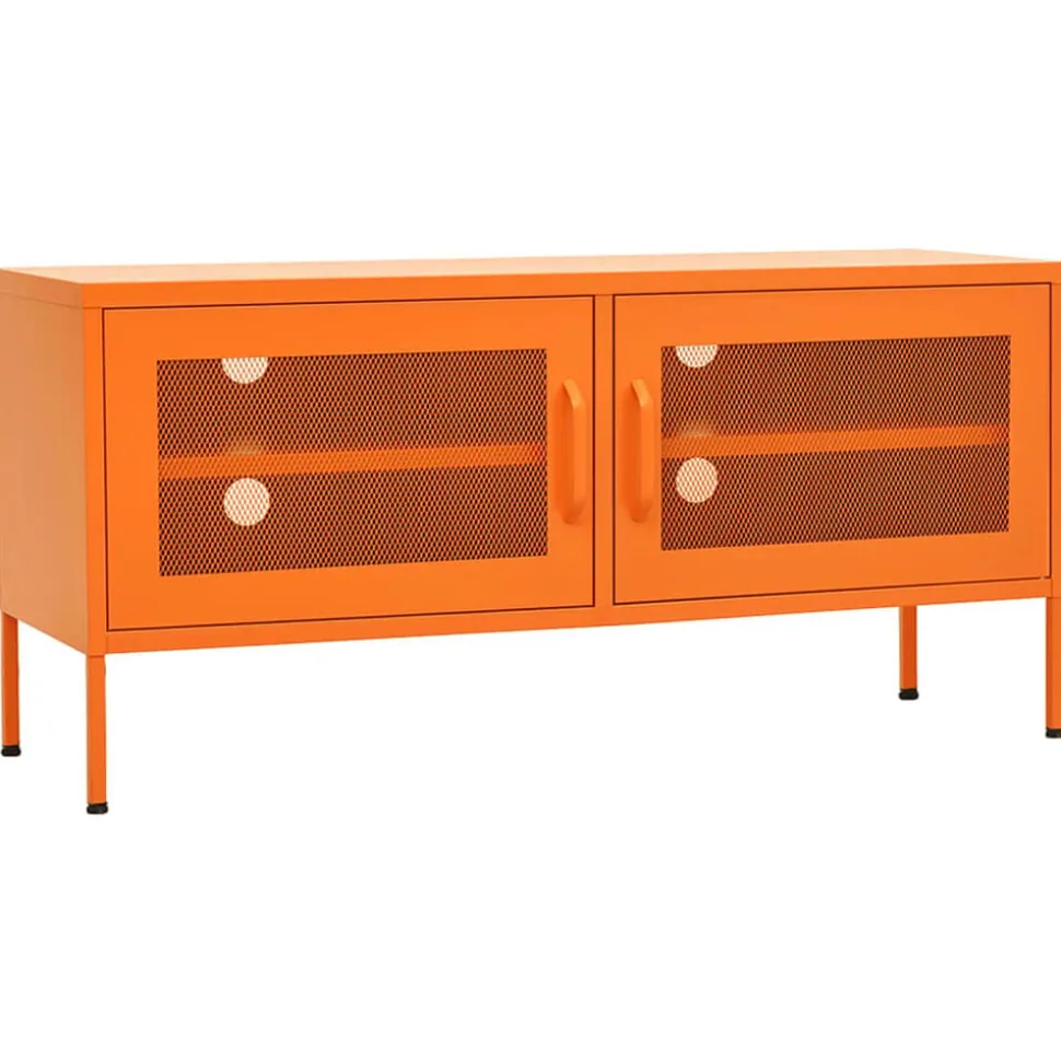 vidaXL Tv-meubel 105x35x50 cm staal oranje