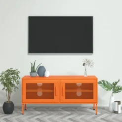 vidaXL Tv-meubel 105x35x50 cm staal oranje