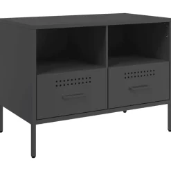 vidaXL Tv-meubel 68x39x50,5 cm staal zwart