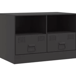 vidaXL Tv-meubel 67x39x44 cm staal zwart